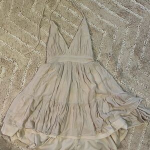 Windsor Elegant Beige Halter Dress